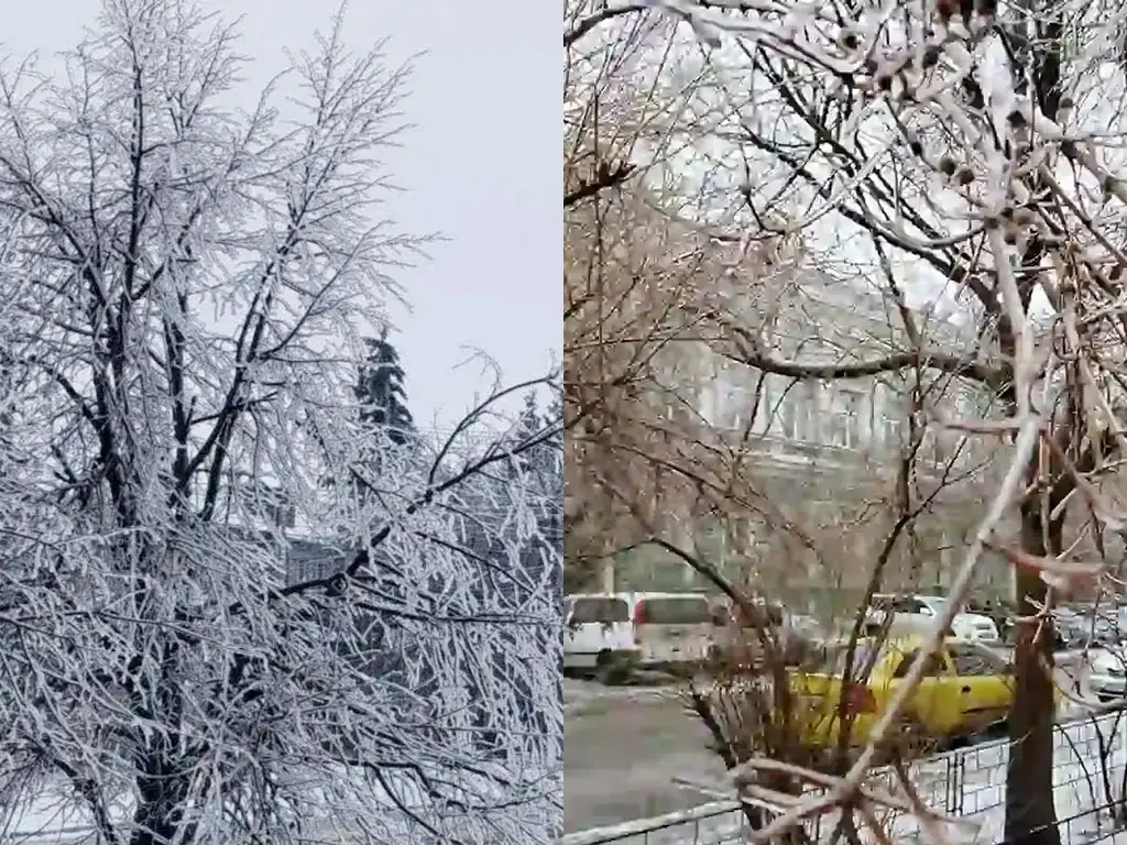 Winter in Ukraine, Icy roads